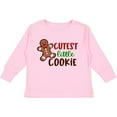 thumbnail image 3 of Inktastic Cutest Little Cookie Cute Christmas Gingerbread Man Boys or Girls Long Sleeve Toddler T-Shirt, 3 of 5