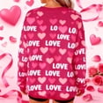 thumbnail image 5 of Xdegoge Valentine's Day Sweatshirt Women Love Heart Print Tops Long Sleeve Holiday Fashion Outfit Soft Oversized Crewneck Couples Matching Sweatshirts, 5 of 9