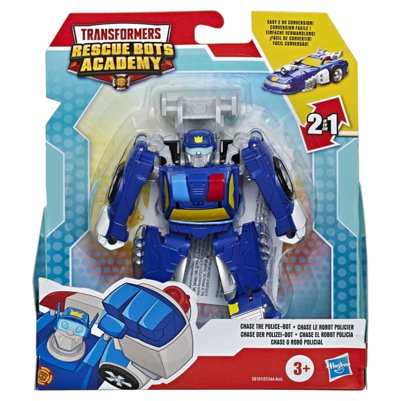 Transformers: Rescue Bots Academy Chase the Police-Bot Preschool Kids Toy Action Figure for Boys and Girls Ages 3 4 5 6 7 and Up (4.5”)