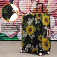 thumbnail image 4 of Black Sunflower White Daisy Pattern Luggage Cover Fashion Suitcase Cover Baggage Covers Fit 25-28 Inch Luggage (Go Travel), 4 of 5