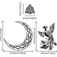thumbnail image 3 of Phoenix Stencils Firebird Drawing Template Moon Trinity Knot Painting Stencils Reusable 8.3x11.7/11.8×11.8inch T-Shirt or Bags Craft Wall Floor Decor DIY Present, 3 of 9