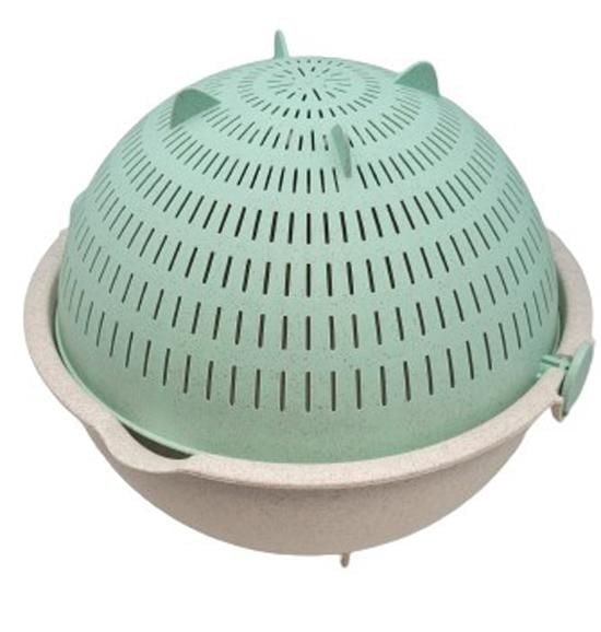 Ensemble passoire et bol multi-usages écologique Sunwealth de 4,7 L. Idéal pour pique-niquer,filtrer,mélanger,couvrir