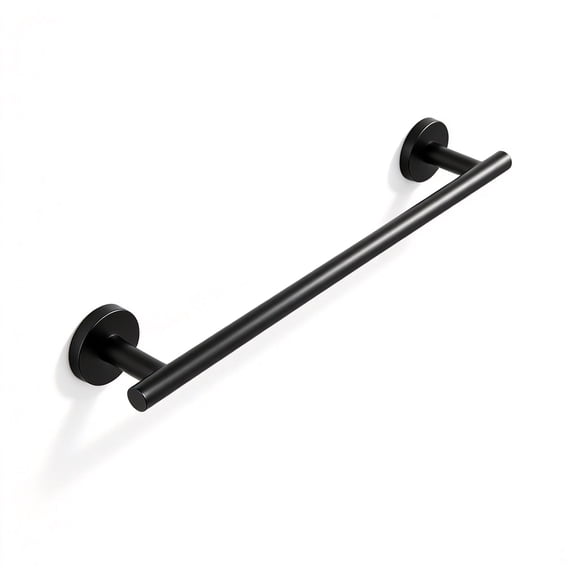 HUALAIJIN Bathroom Rust Resistant Wall Mount Towel Bars, Black, 1 Pack