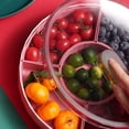 thumbnail image 2 of Bandeja Dividida Para Servir Frutas, Bandeja Dividida Giratoria De Acceso Conveniente Para El Hogar, 2 of 8