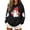 17#Black, variant on Halloween Oversized Sweatshirt for Women Lightweight Pullover Cute Print Hoodies with Kangaroo Pocket Funny Long Sleeve Tops