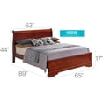thumbnail image 2 of Glory Furniture Louis Phillipe Queen Panel Bed in Cherry, 2 of 5