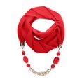 thumbnail image 2 of Infinity Scarf Accessory for Women Beaded Necklace Trendy Casual Spring Summer 2026 Red, 2 of 4