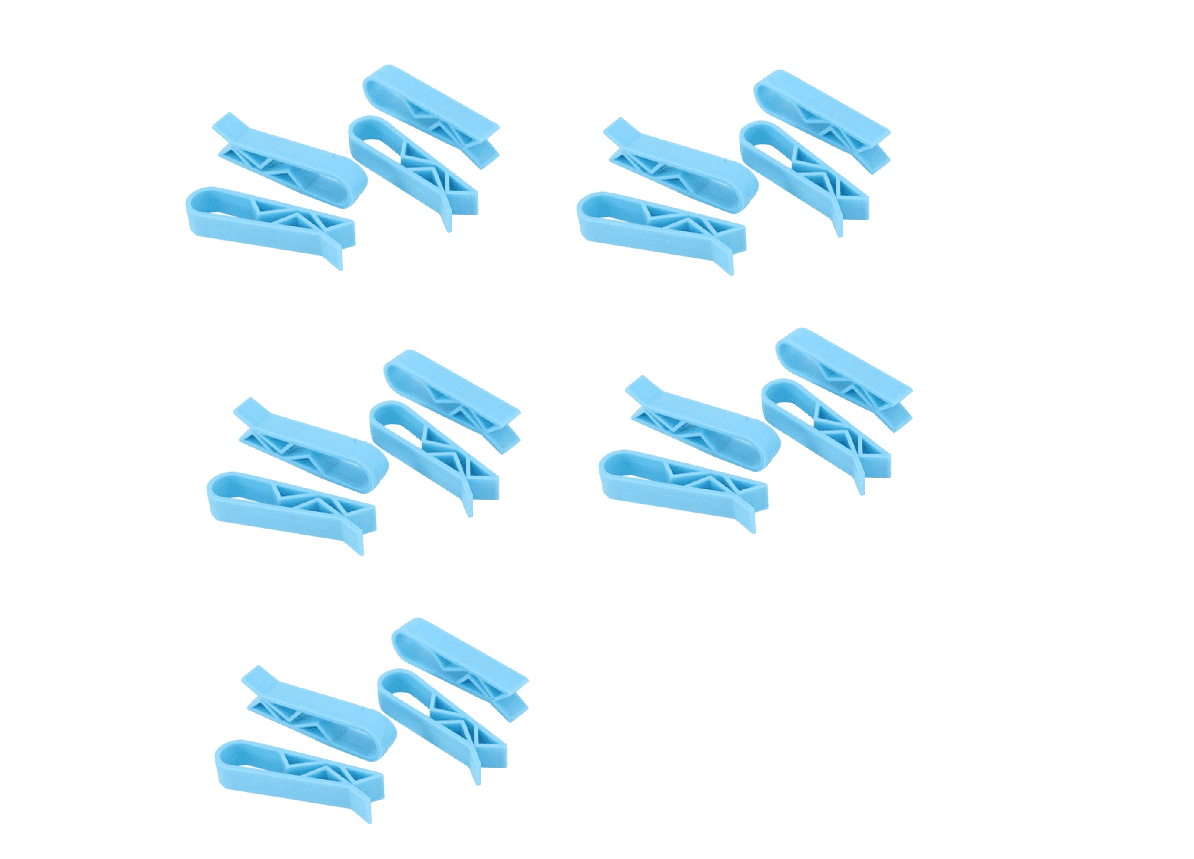 PHANY 20 Pcs Blue Trash Bag Clips Food Holder Clips Sealer Clips for