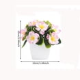 thumbnail image 3 of Artificial Peach Flower Decoration Fake Flower Small Potted Home Decoration Artificial Green Desktop Ornament Decoration, 3 of 7