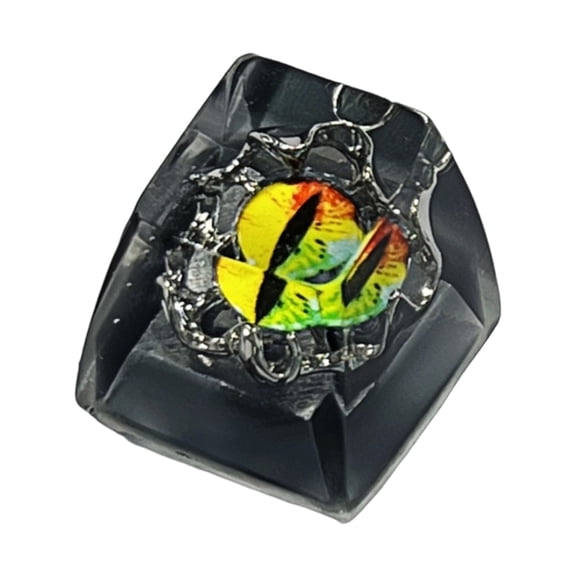 Handcrafted Translucently Resin Keycap Epoxy Cartoon Eye Keycap Unique for Mechanical Keyboard Customization