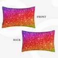 thumbnail image 4 of Bingfone Colorful Glitter Standard Size Pillowcase, Long Staple Pure Cotton Envelope Closure Pillow Cover,16"X24", 4 of 9