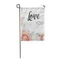 thumbnail image 1 of KDAGR Floral Pink Peach Garden Rose White Peony Flower Dusty Miller Silver Leaves Garden Flag Decorative Flag House Banner 12x18 inch, 1 of 1