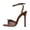 Brown, variant on Women's High Heeled Sandals Bowtie Mesh Ankle Strap Slingback Stilettos Fashion Party Open Square Toe Heels Brown Size 7.5