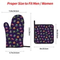 thumbnail image 2 of Pofeuu Mexican Frogs Print Oven Mitts and Pot Holders 4 pcs Set,High Heat Resistant 500 Degree Extra Thicken Long Kitchen Cotton Oven Glove for Cooking, 2 of 6