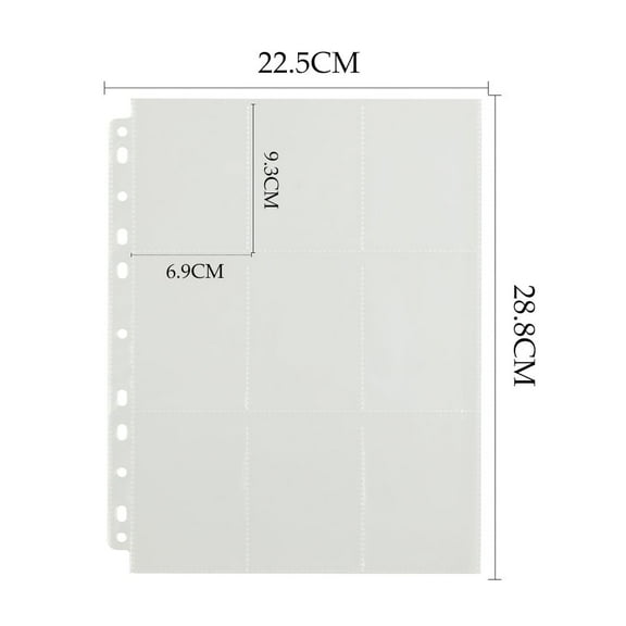 Wovilon 10 Pack 9 Pocket Trading Card Sleeves Page Clear Sheet Protector Baseball Pages For 3 Ring Binder, Card Sheets For Standard Size, Cards, Coupon, Sport Cards, Game Cards, Business Cards