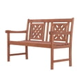 thumbnail image 4 of Malibu Outdoor 3-piece Wood Patio Rectangular Table Dining Set, 4 of 6