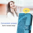thumbnail image 4 of for Samsung Galaxy S24 Leather Wallet Phone Case, Butterfly Flower Relief Folio Flip Cover, Floral Card Holder Cash Slot, Magnetic Clasp, Stand Support, Wrist Strap Lanyard, 4 of 8