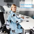 thumbnail image 2 of Solaris Wearable Sleeve Blanket, Flannel Blanket Sweatshirt for Adult,Women,Men Soft Sofa TV Throw Blanket,Cozy Hoodie with Sleeves and Pockets, ,55x72, 2 of 6