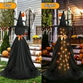 thumbnail image 5 of Hvmvliv Spooky Witch Halloween Decorations 6ft Halloween Witch Decoration Witch Lights for Courtyard Party Garden Suitable for Indoor Outdoor Halloween Decoration Black, 5 of 6