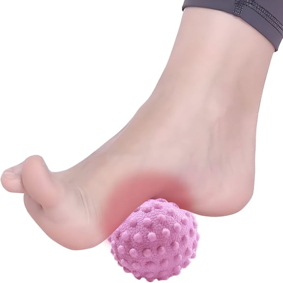 BESTSKY Massage Ball,Foot Massage Roller Fitness Ultimate Massage Balls for Physical Therapy,Enhanced Gripping Mobility Rubber Balls,Massage Lacrosse Ball (Pink)