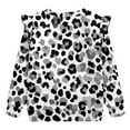 thumbnail image 6 of Xixirimido Black Gray Leopard Print Toddler Girls Sweatshirt Long sleeve Pullover Top Crewneck Sweater Kids Cute Graphic Pullover Sweater Fall Winter Clothes, for 2-3T, 6 of 7