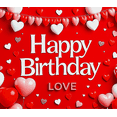 thumbnail image 4 of Red Love Themed Happy Birthday Banner with Heart Balloons and Decorations Background Backdrop Party Supplies Photography Props Birthday Decoration Birthday Party Decorations, 4 of 8