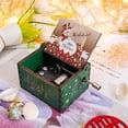 thumbnail image 4 of Caja de música de mano de madera, caja de música pintada con música de Feliz Navidad, exhibición de puesto, regalos exquisitos al por mayor, 4 of 4