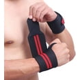 thumbnail image 2 of Weight Lifting Wrist Support Wraps, Elasticated Heavy Duty Wrist Workout Braces with Thumb Loop, Ideal for Powerlifting, Strength Training, Bodybuilding, 2 of 5