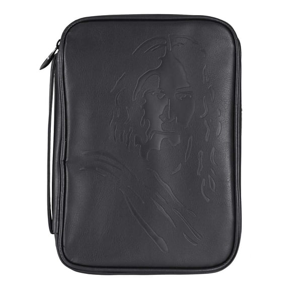 Dicksons Jesus Portrait Psalm 23, Black 11.5 x 8.5 Inch Vinyl Soft Shell Zipper Bible Case Cover