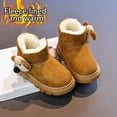 thumbnail image 2 of lnmuld Winter Warm Cozy Lined Ankle Booties for Girls Snow Boots with Adorable Puppy Doll Design Sole Outdoor Play Footwear Size:12.5, 2 of 9