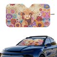 thumbnail image 2 of HUIACONG Cow UV Reflective Windshield Sun Shade Foldable Car Accessories Easy Storage Sunshade Cover for Universal Fit Automotive, 2 of 7