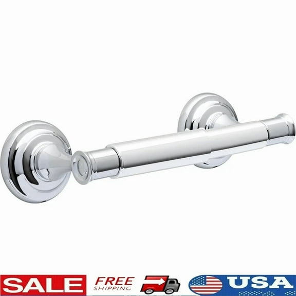 Wall Mount Spring Loaded Toilet Paper Holder Easy Install Bathroom Accessory New