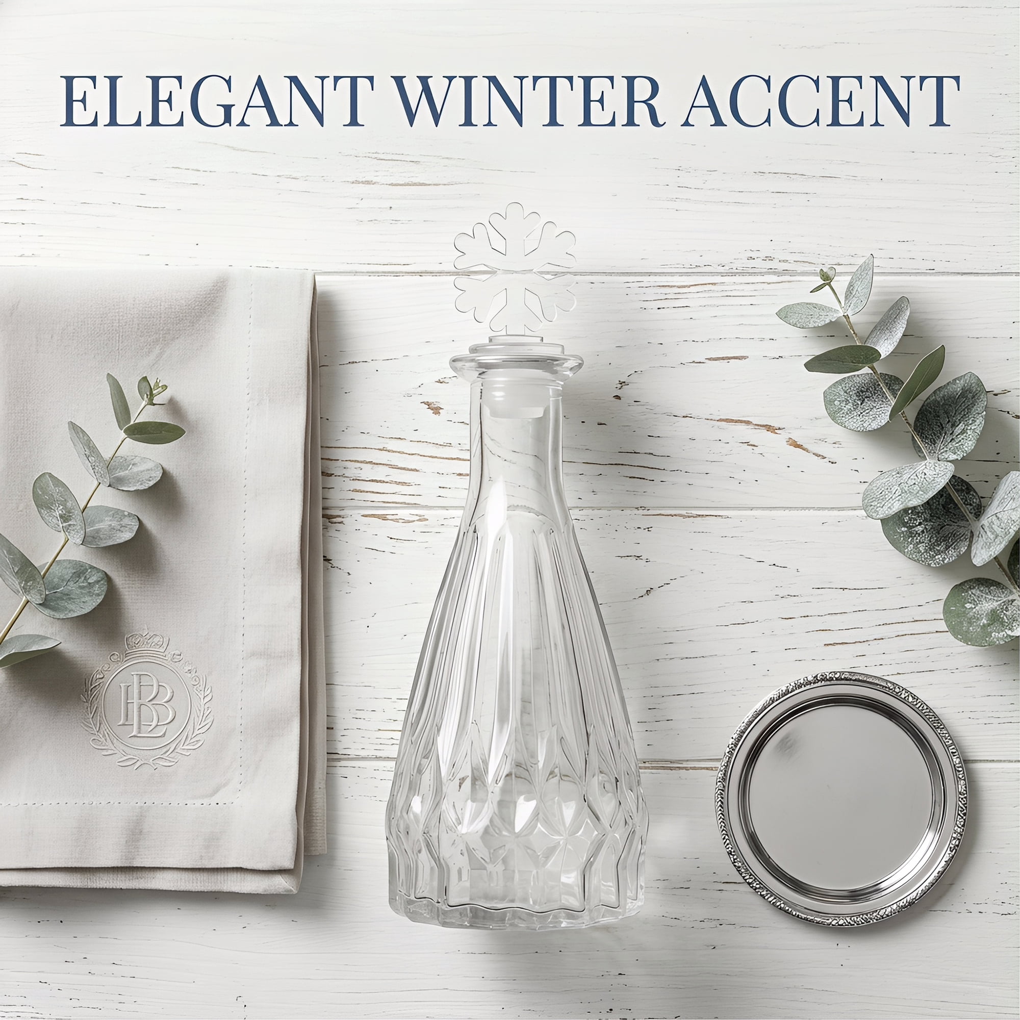 Unique Bargains 2pcs Decorative Glass Jars with Ornate Glass Stoppers Snowflake Shaped Snap Cover 2.8"x2.8"x7.5"