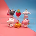 thumbnail image 4 of Figuras de Anime Sanrio, juguetes de dibujos animados Kawaii, Kuromi MyMelody, Kitty, límite de Navidad, regalo de cumpleaños, coche, decoración, niña, 6 unidades por juego, 4 of 4