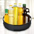thumbnail image 1 of Xingzhi Anti-Skid Turntable Spice Rack Bathroom Storage Tray Organizer Container Black S, 1 of 9