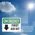 thumbnail image 5 of First Aid Kit OSHA Emergency Vinyl Decal Label 14 Inch x 10 Inch - 10 Pack, 5 of 6