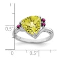 thumbnail image 5 of Sterling Silver Rhodium Lemon Quartz & Rhodolite Garnet Ring, 5 of 6