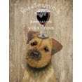 thumbnail image 2 of Fab Funky 20x24 White Modern Wood Framed Museum Art Print Titled - Dog Au Vin, Border Terrier, 2 of 4