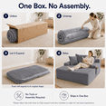 thumbnail image 6 of 67" Corduroy Boneless Chaise Sofa for Living Room, 9.9'' Wide Armrest Lounge Chair, Indoor Oversized Sleeper Sofa, Deep Seat, 3 Soft Pillows Sofa Bed, No Assembly Required, Gray, 6 of 9