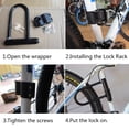 thumbnail image 6 of Bike U-Lock Heavy Duty Bicycle Locks Anti Theft Bicycle Secure Locks with Keys and Mounting Bracket for Electric Scooter Mountain Bikes Road Bicycles Doors, 6 of 10