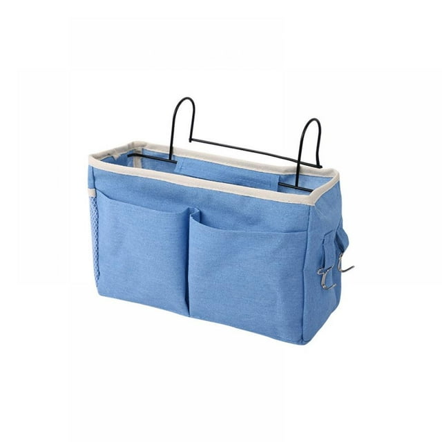 Bedside Organizer Caddy Hanging with Hook, Bed Storage Pocket for Dorm