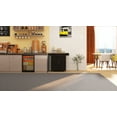 thumbnail image 6 of Kitchen Cart Rolling Kitchen Island with 1 Drawer, 2 Doors, Adjustable Shelves, Towel Rack and Seasoning Rack, Versatile Black Kitchen Island for Storage & Home Decor, 6 of 14