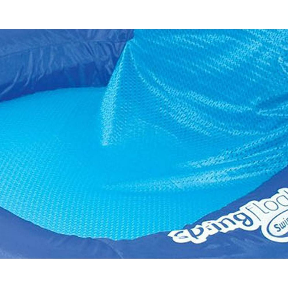 SwimWays Spring Float Recliner Pool Lounge Chair w/ Sun Canopy, Blue | 13022 - Walmart.com