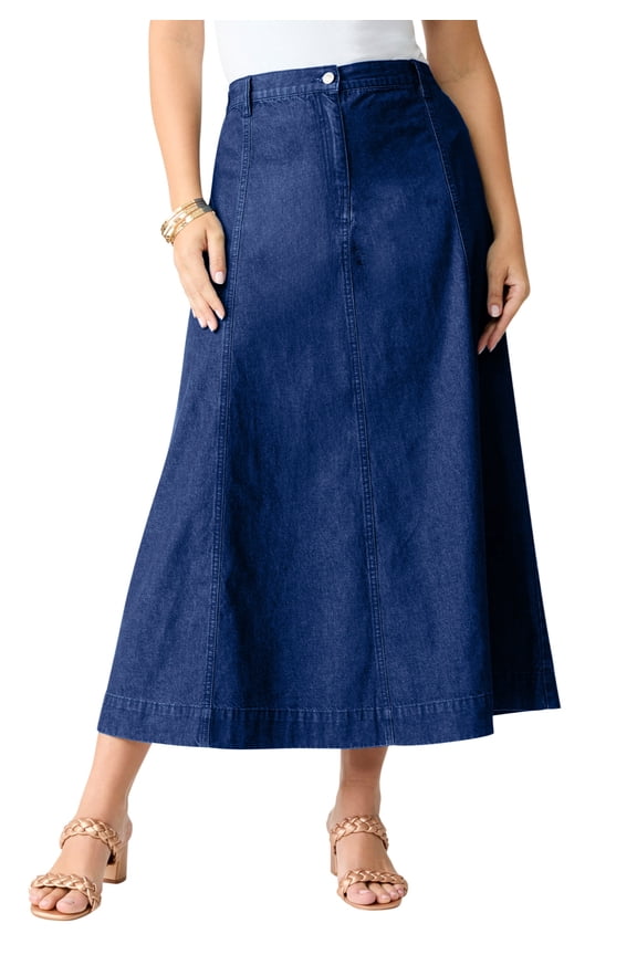 Women's Plus Size 24/7 Stretch A Line Maxi Skirt