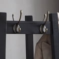 thumbnail image 3 of Roundhill Furniture Vassen Coat Rack with 3-Tier Storage Shelves, Black Finish, 3 of 4