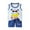 Blue-sleeveless-design, variant on Kids Summer Clothes Summer Clothes Cotton Shirts and Shorts Kids Outfits