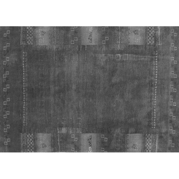Ahgly Company Indoor Rectangle Abstract Gray Contemporary Area Rugs, 5' x 7'