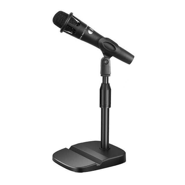 Support de microphone de bureau réglable et antidérapant, avec emplacement pour téléphone et tablette, pour diffusion en direct, karaoké, clip en U