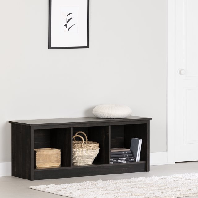 South Shore Fernley Bench with storage, in Rubbed Black