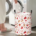 thumbnail image 5 of Daiia Gingerbread Holiday Sweets Round Laundry Basket with Handles Thickened Waterproof Circular hamper,Dirty Clothes Storage Basket for Bedroom,Bathroom,College Dorm-, 5 of 6